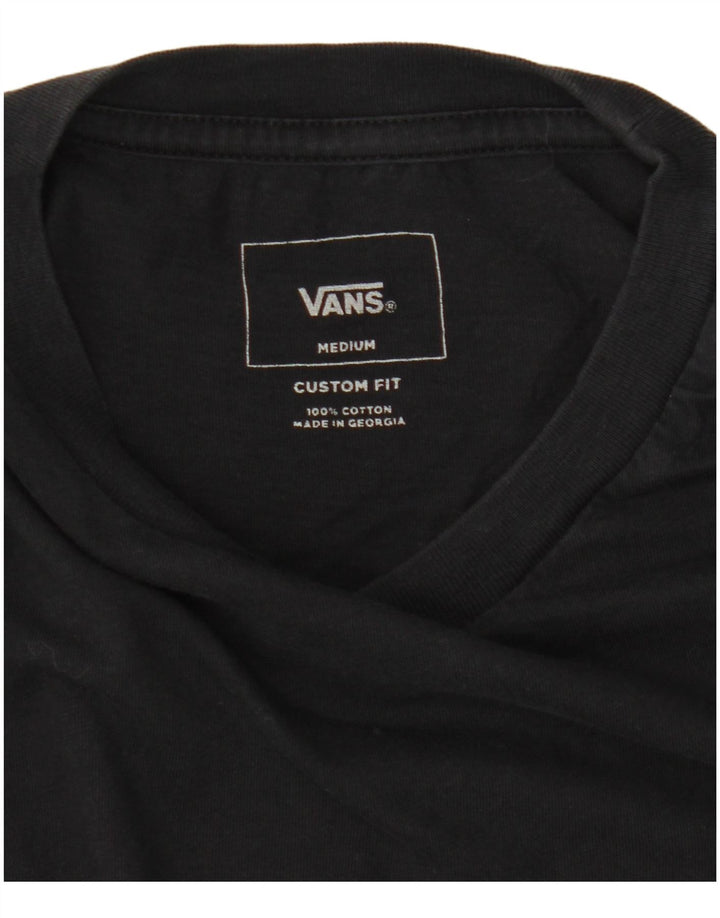 Tricou personalizat Vans pentru bărbați Top mediu din bumbac negru