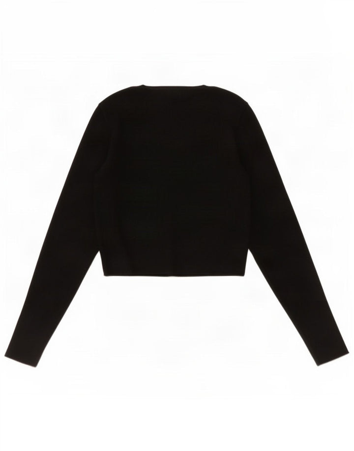Pulover pentru femeie cu decolteu cu barca Zara UK 12 Medium Negru