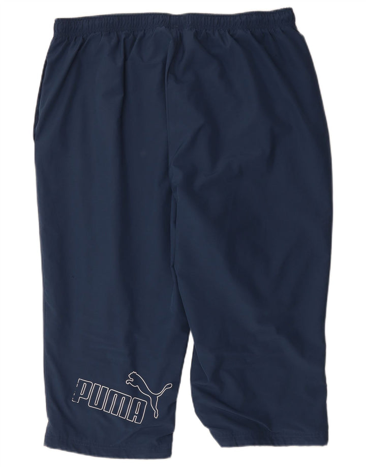 Pantaloni de trening Puma Graphic Capri pentru bărbați, 2XL, poliester bleumarin