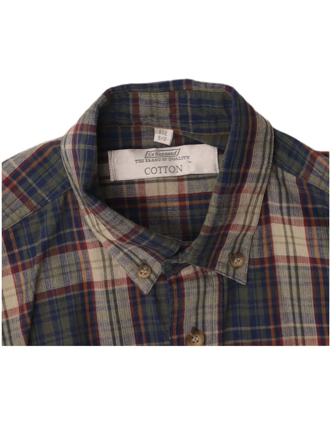 ST. BERNARD Boys Shirt 9-10 Years Multicoloured Check Cotton