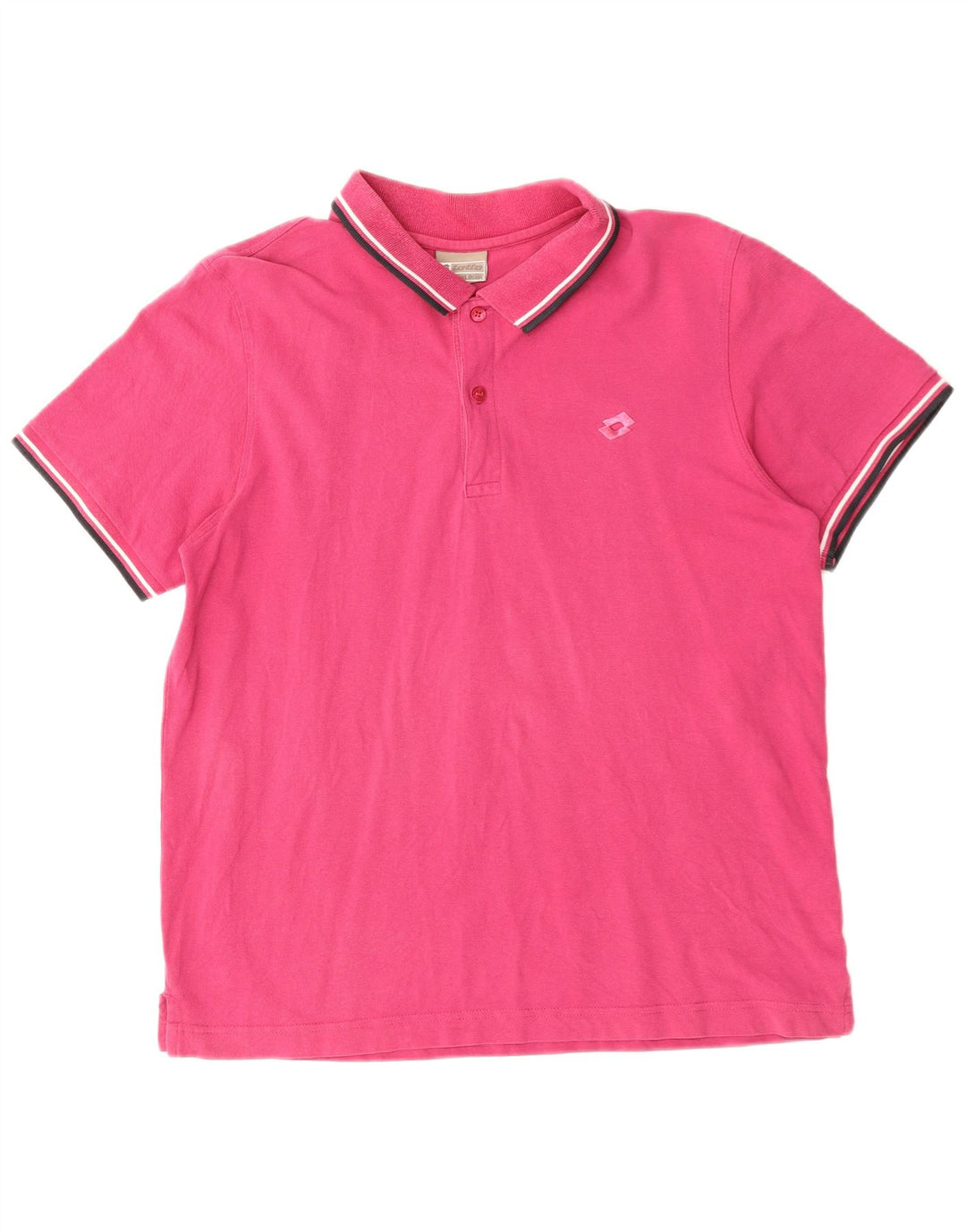 Tricou polo pentru bărbați LOTTO, bumbac roz mediu