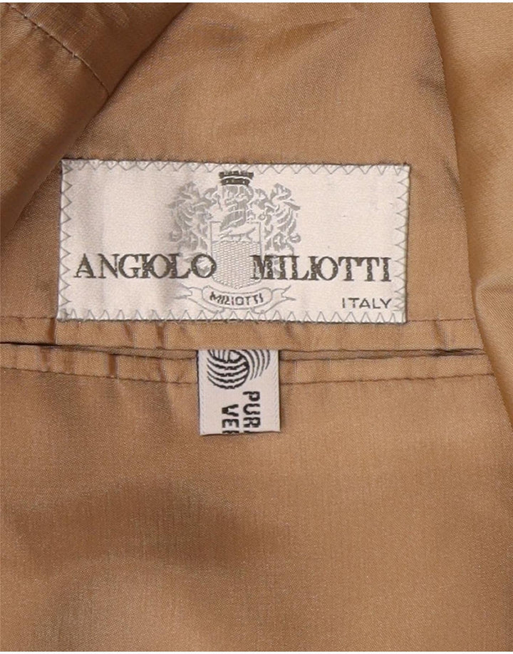 Sacou Angiolo Miliotti pentru bărbați, cu 2 nasturi, UK 42 XL, verde, picioare de găină