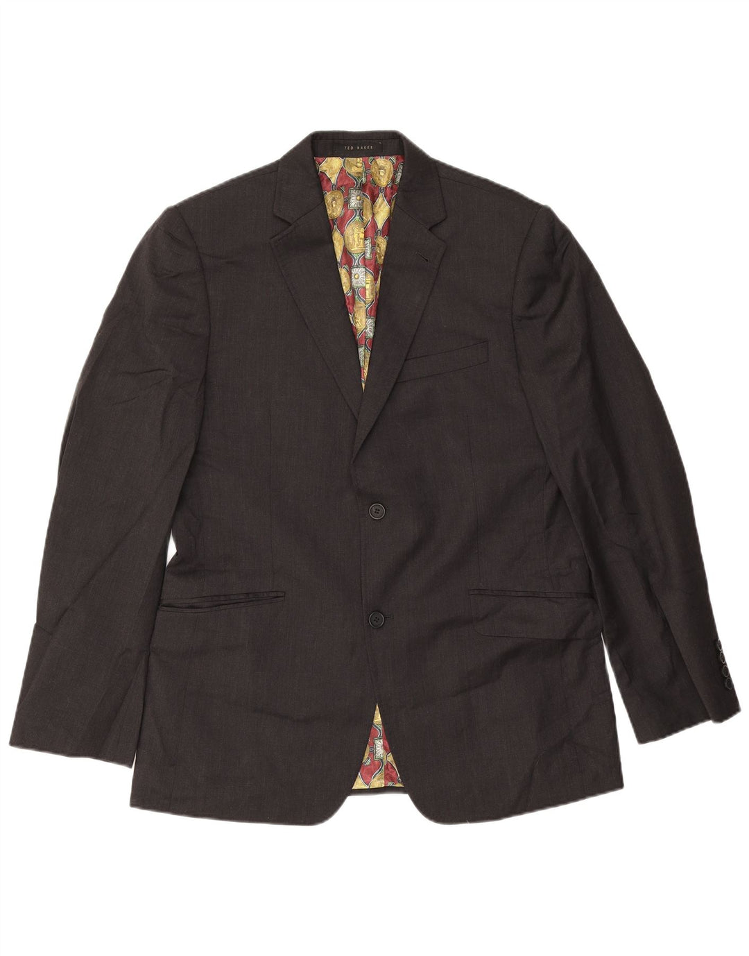 Costum pentru bărbați Ted Baker, 2 nasturi, 2 piese UK 40 mare L34 L31 Lână gri