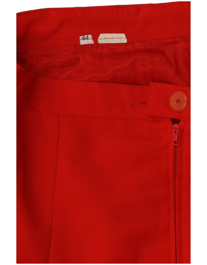 Set fuste 2 piese pentru femei VINTAGE 2 nasturi IT 44 Medium W26 Lână roșie