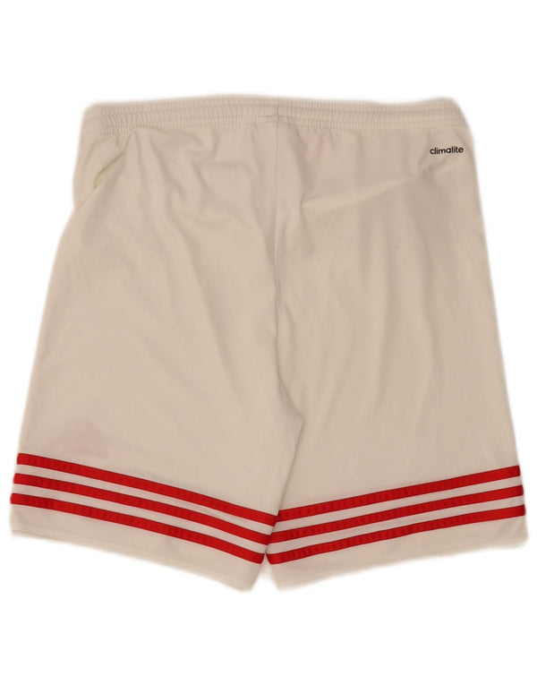 Pantaloni scurți sport Climalite ADIDAS pentru băieți 13-14 ani XL poliester alb