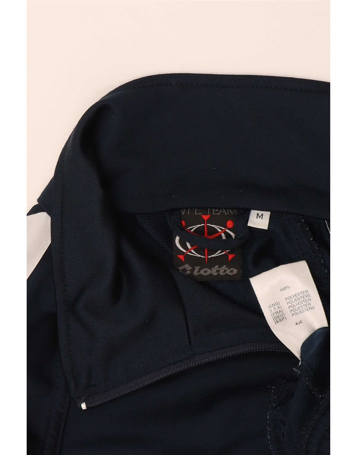 Lotto Mens Graphic Tracksuit Top Jacket Medium Navy Blue Colourblock