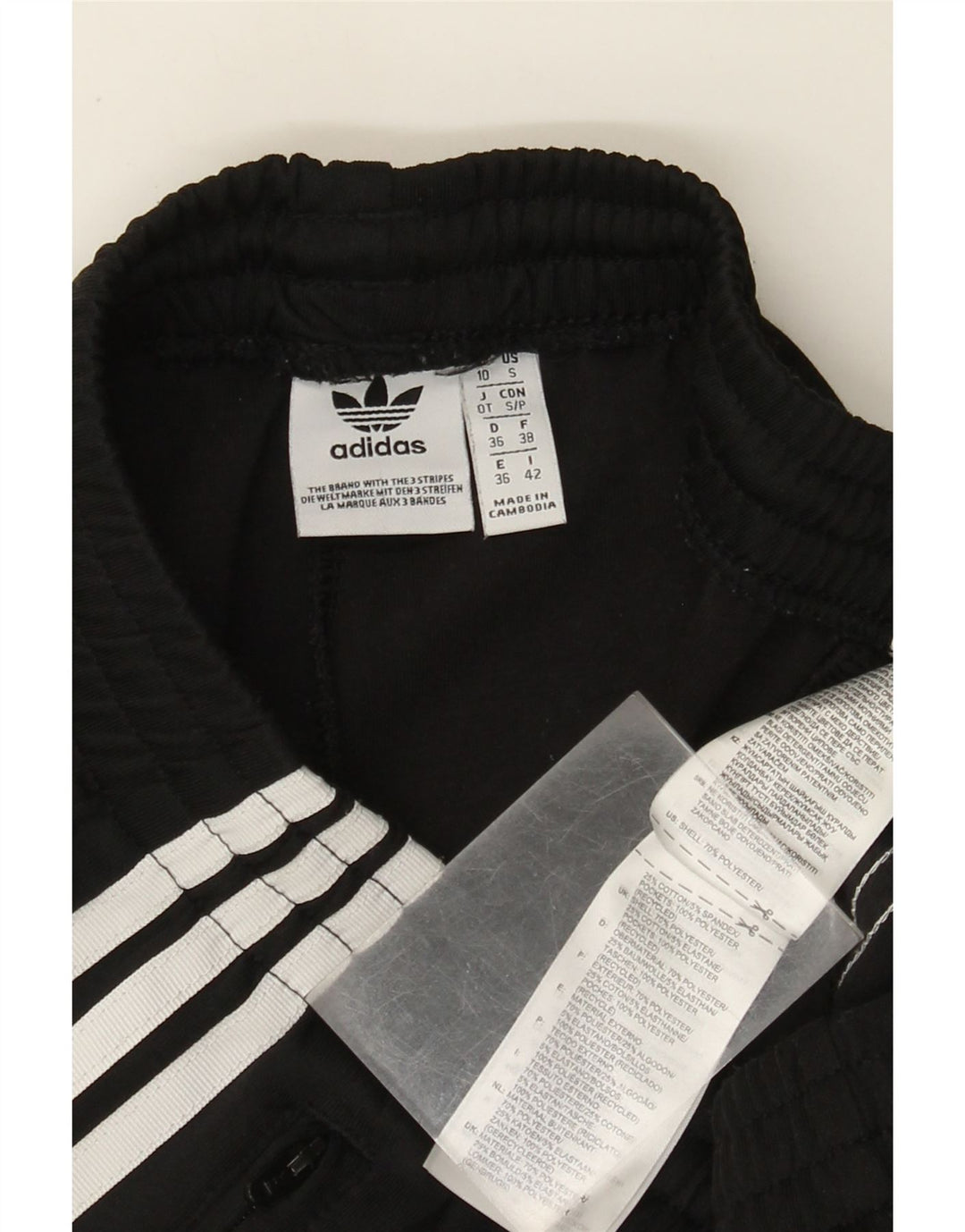 Pantaloni de trening Adidas pentru femei UK 10 Poliester negru mic