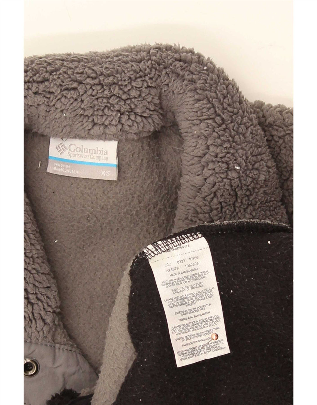 Pulover Columbia pentru bărbați, cu gât cu nasturi, fleece XS, gri, poliester color bloc