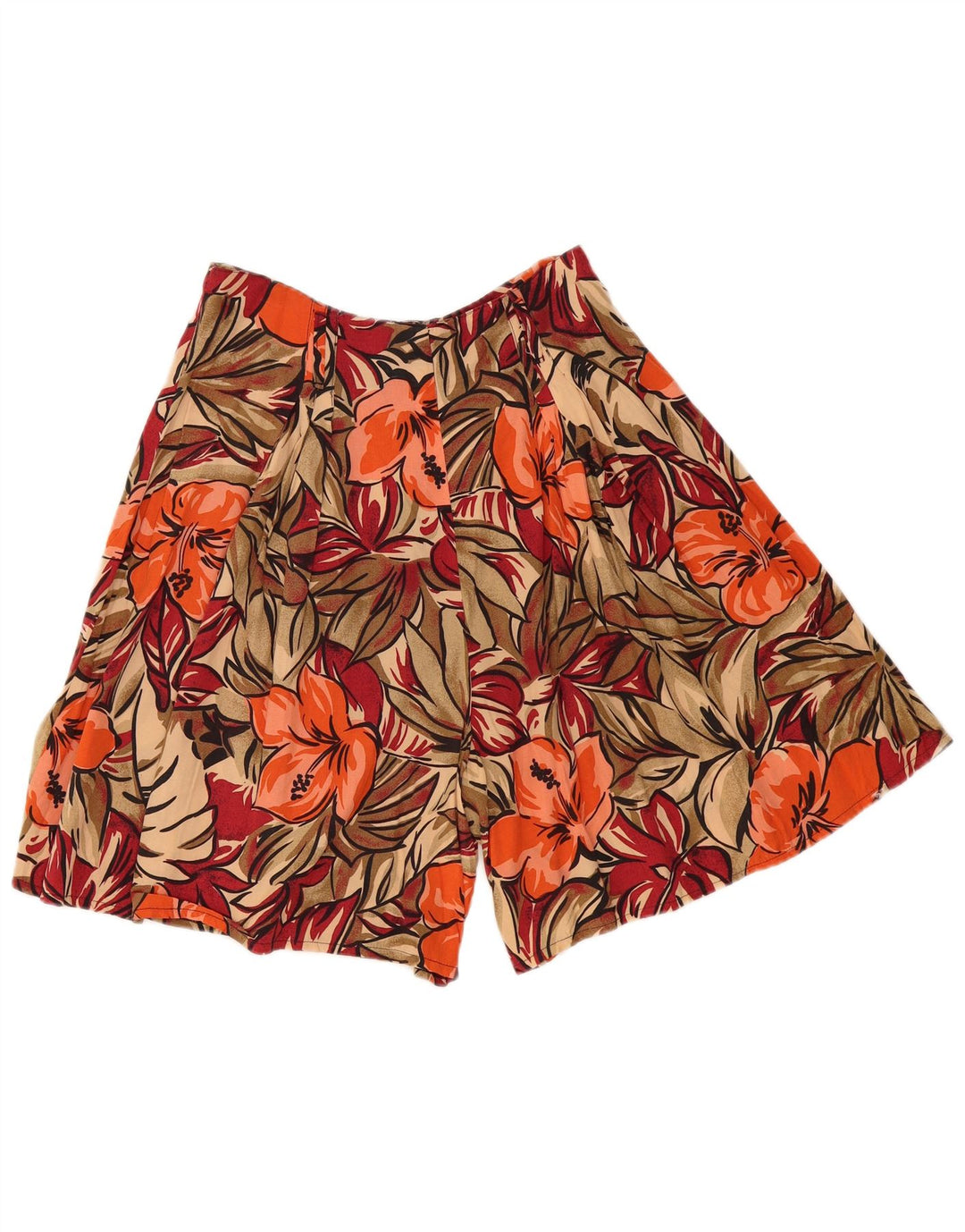 Pantaloni scurti vintage pentru femei Cullotes, W30, medii, multicolore, florale