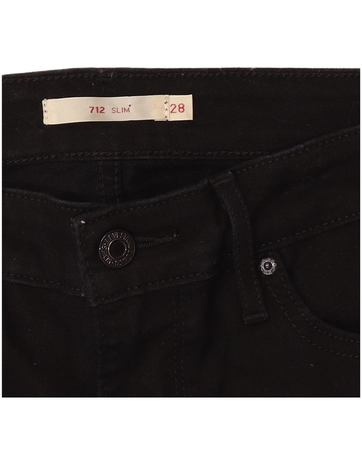 Blugi Levi's 712 Slim pentru femei W28 L30 bumbac negru
