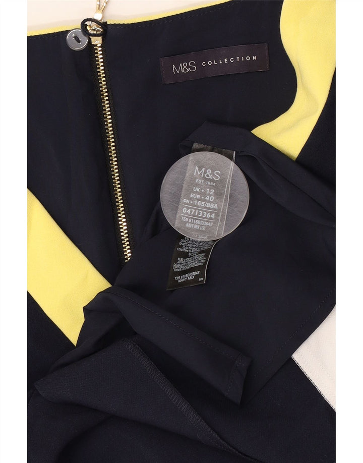 Rochie bodycon pentru femei Marks & Spencer UK 12 Medium Bleumarin Colorblock