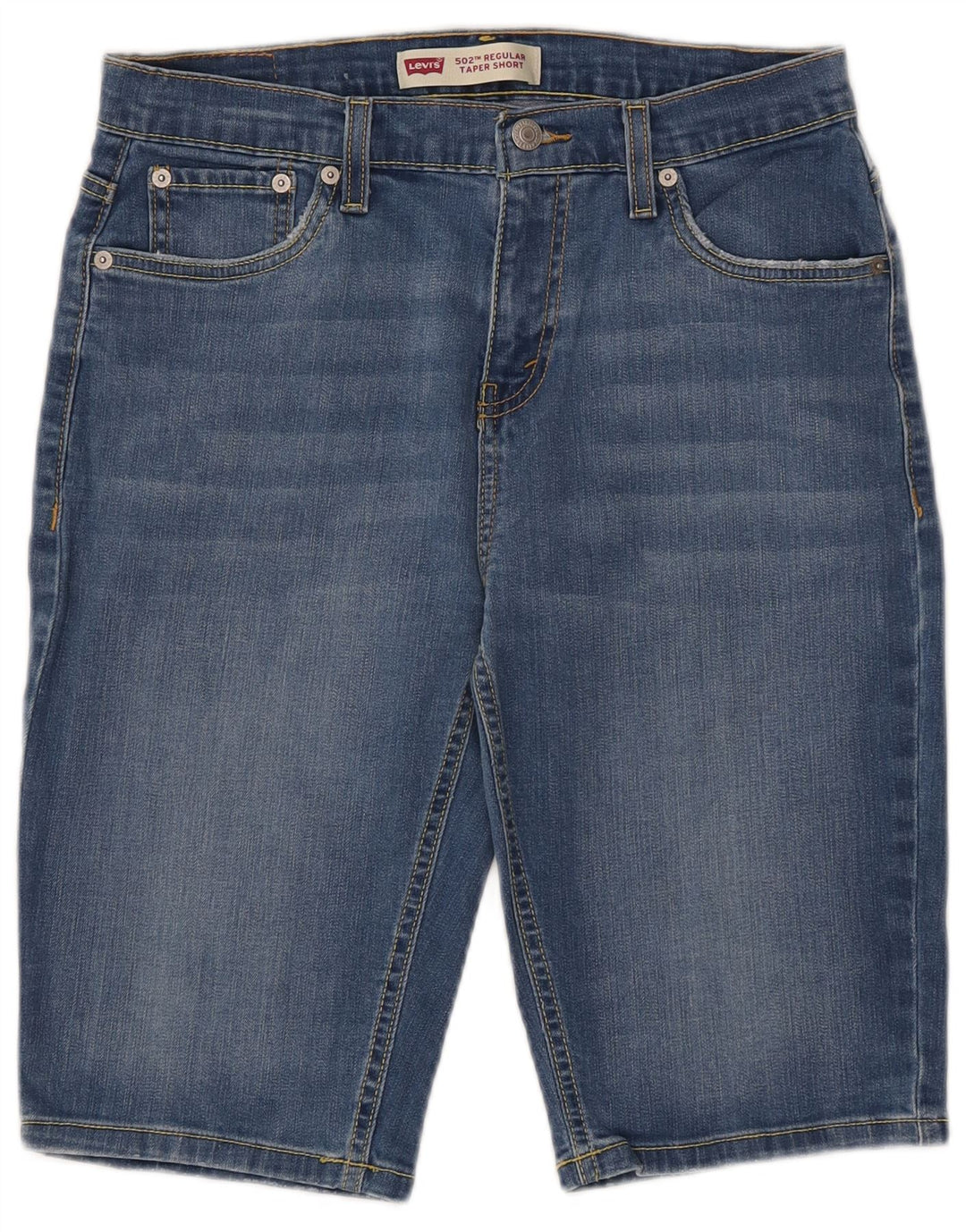 Pantaloni scurți Levi's Boys 502 Regular Taper Denim 15-16 ani W30 Bumbac albastru