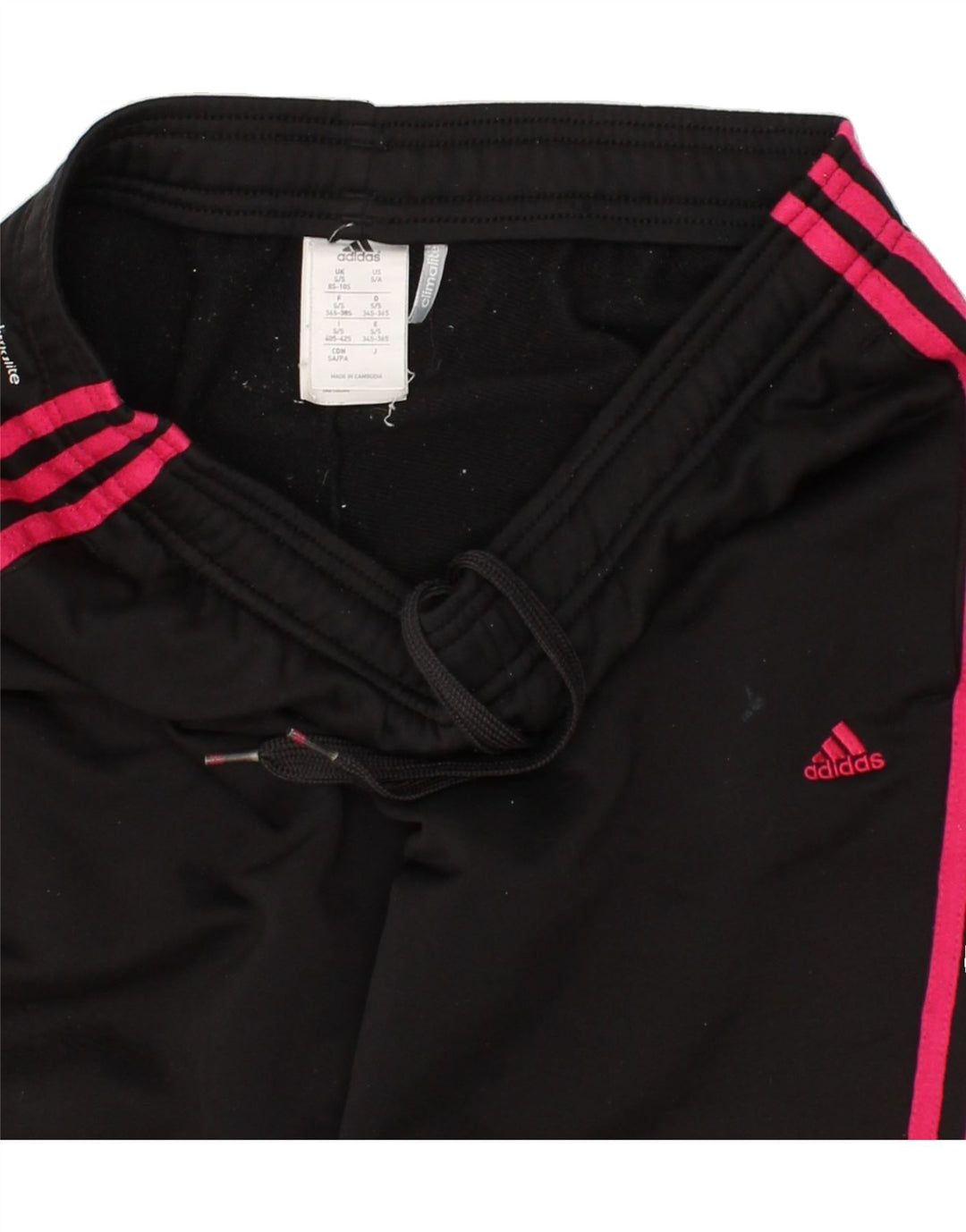 Pantaloni de trening Climalite pentru femei ADIDAS UK 8/10 Poliester negru mic