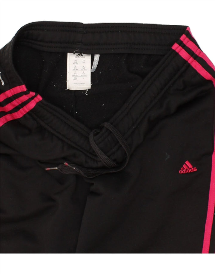 Pantaloni de trening Climalite pentru femei ADIDAS UK 8/10 Poliester negru mic