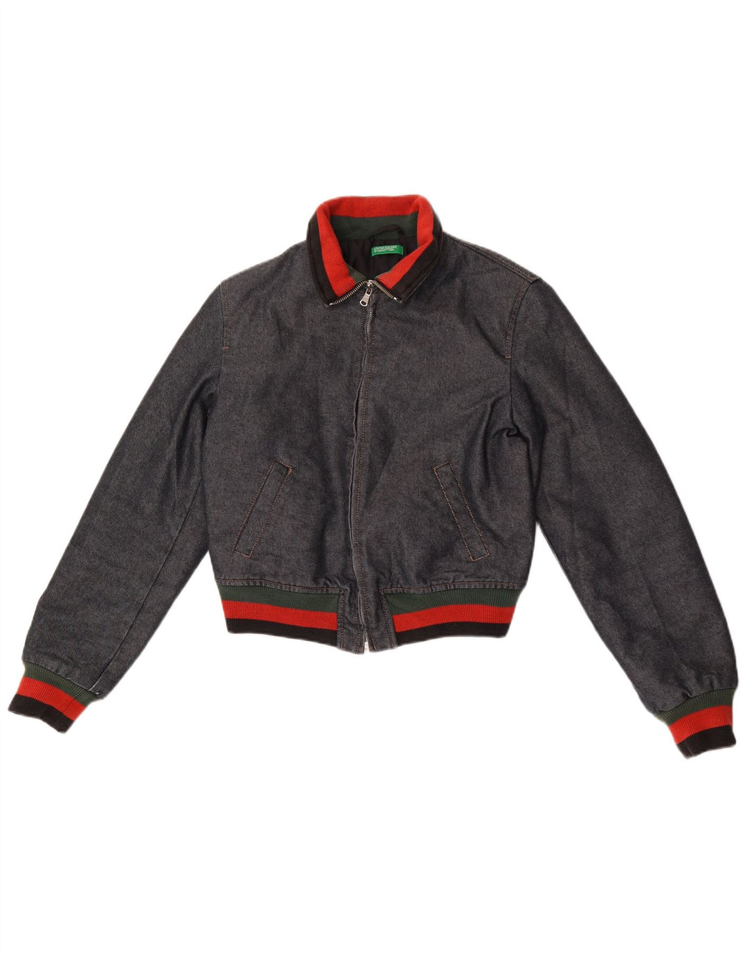 Jachetă de vânt pentru bărbați Benetton denim, 10-11 ani, albastru bleumarin, bloc de culoare