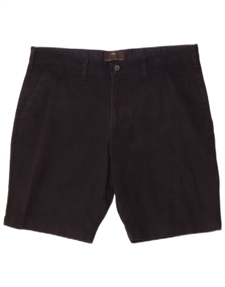 Pantaloni scurți chino pentru bărbați Marks & Spencer W34, mari, albastru, bumbac