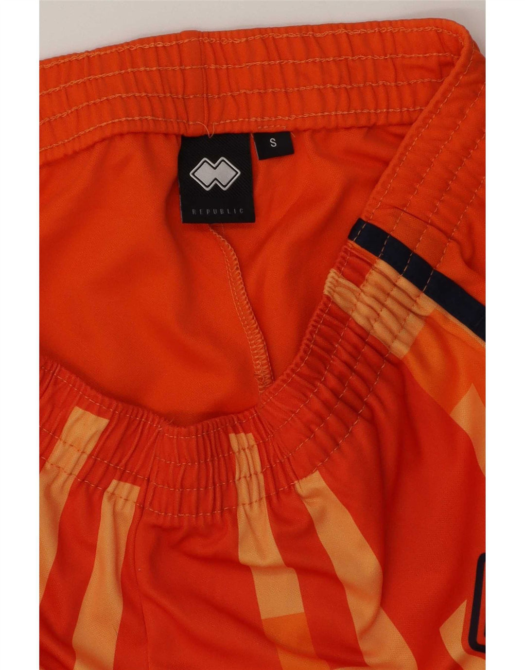 Pantaloni scurți sport grafic pentru bărbați Errea, poliester geometric, portocaliu mic