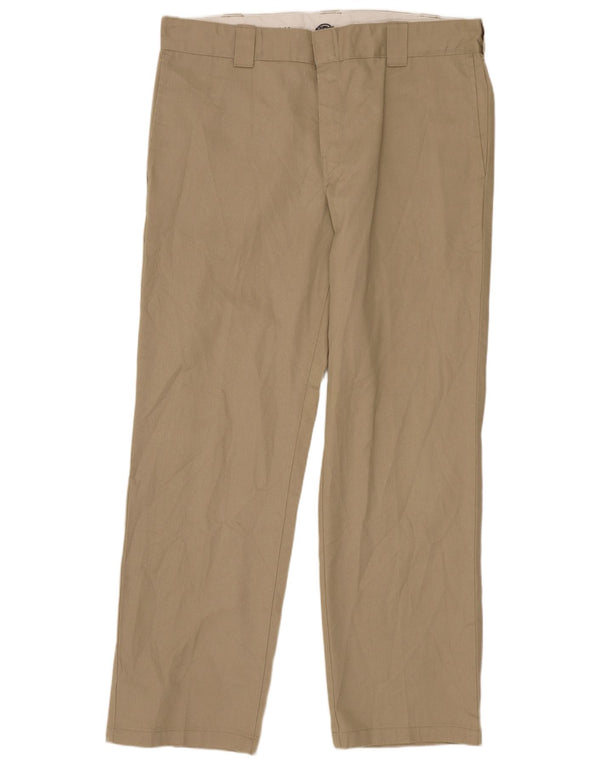 DICKIES Pantaloni chino slim drepti pentru bărbați L36 L32 bumbac bej