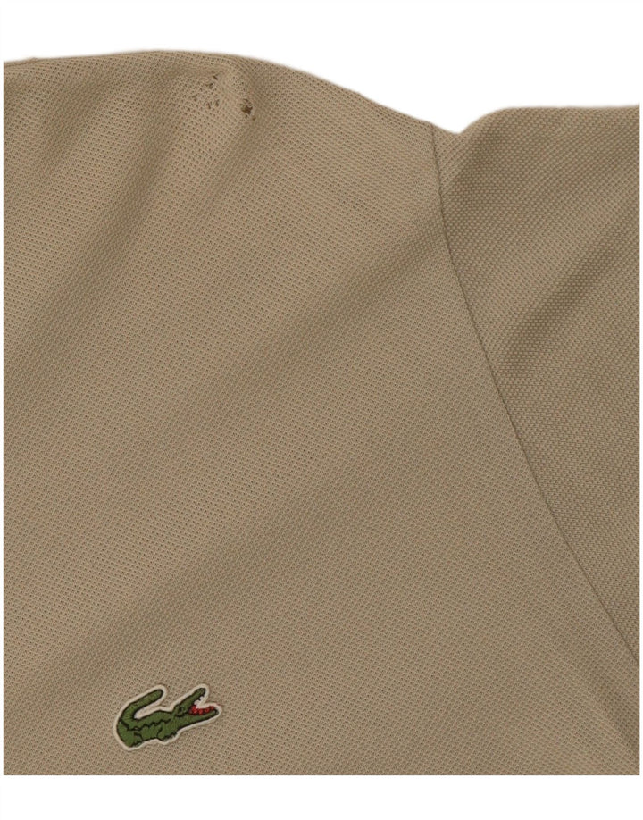 Tricou polo pentru bărbați Lacoste Mărimea 6 XL Bej