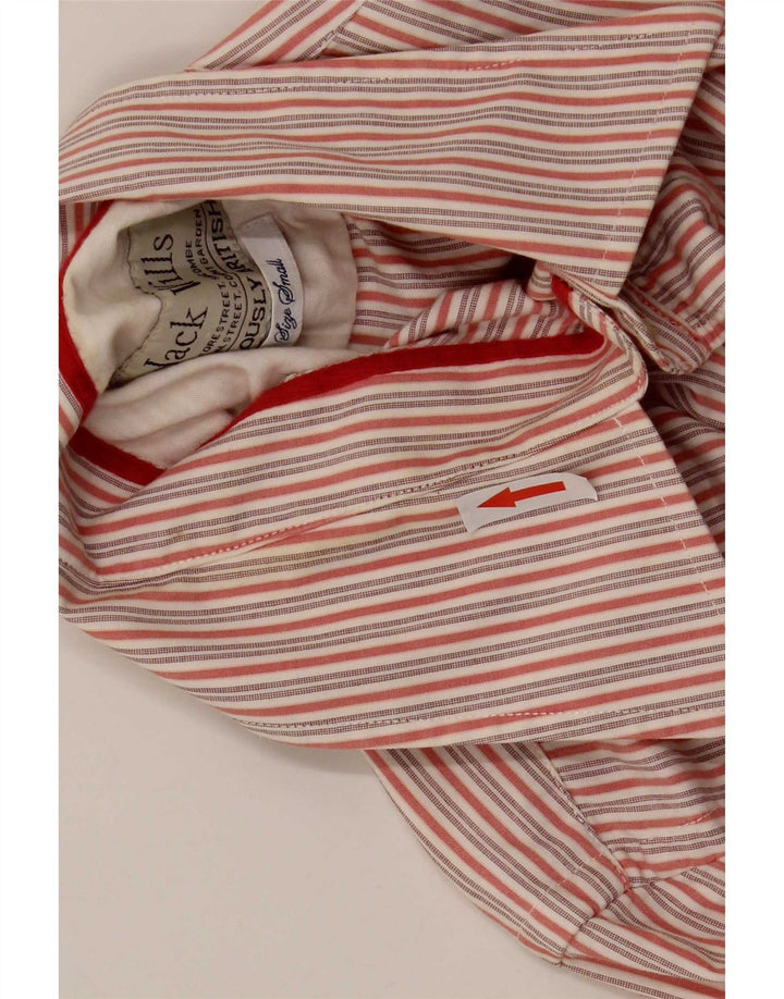 Cămașă Jack Wills pentru bărbați, bumbac cu dungi roșii mici