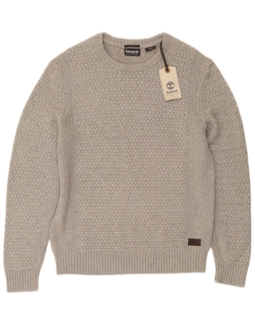 Pulover Timberland Slim Fit pentru bărbați, cu gât de barcă, din viscoză, gri mediu
