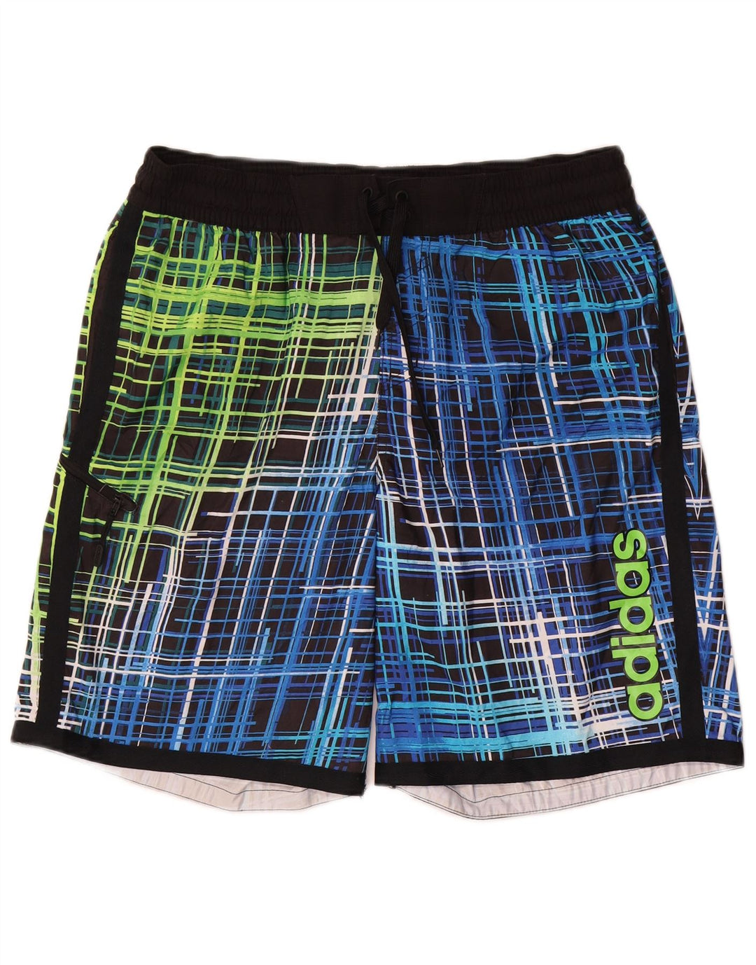 Pantaloni scurți de înot grafic pentru bărbați Adidas, mari, albastru, geometric, poliester