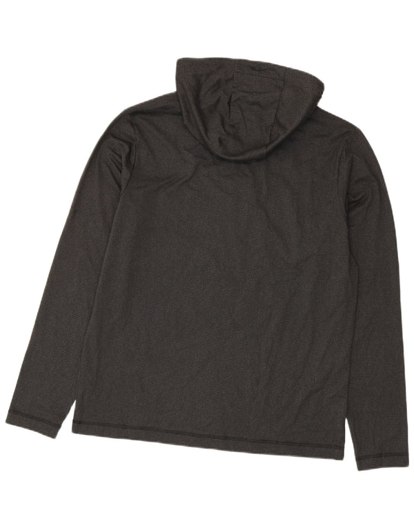 Top cu glugă pentru bărbați Adidas cu mânecă lungă, gri mediu, poliester
