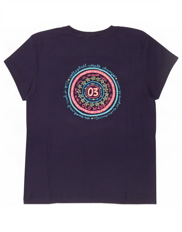 Tricou grafic pentru femei Old Navy Top UK 14 Large Blue Bumbac