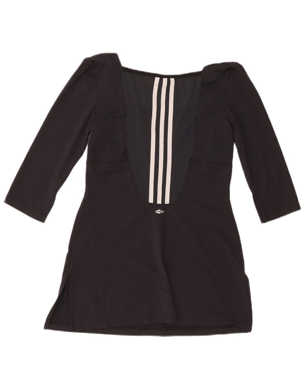 Adidas Womens Climacool Top 3/4 Sleeve UK 10 Small Black Nylon