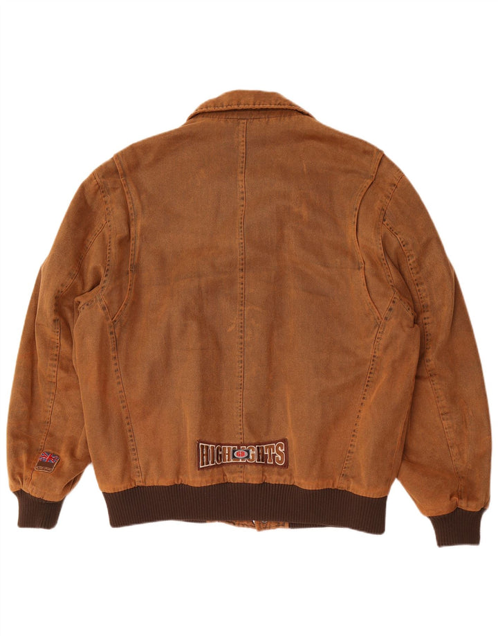 Jachetă bomber grafică WPM Tip A-8 pentru bărbați UK 42 XL Maro Colorblock