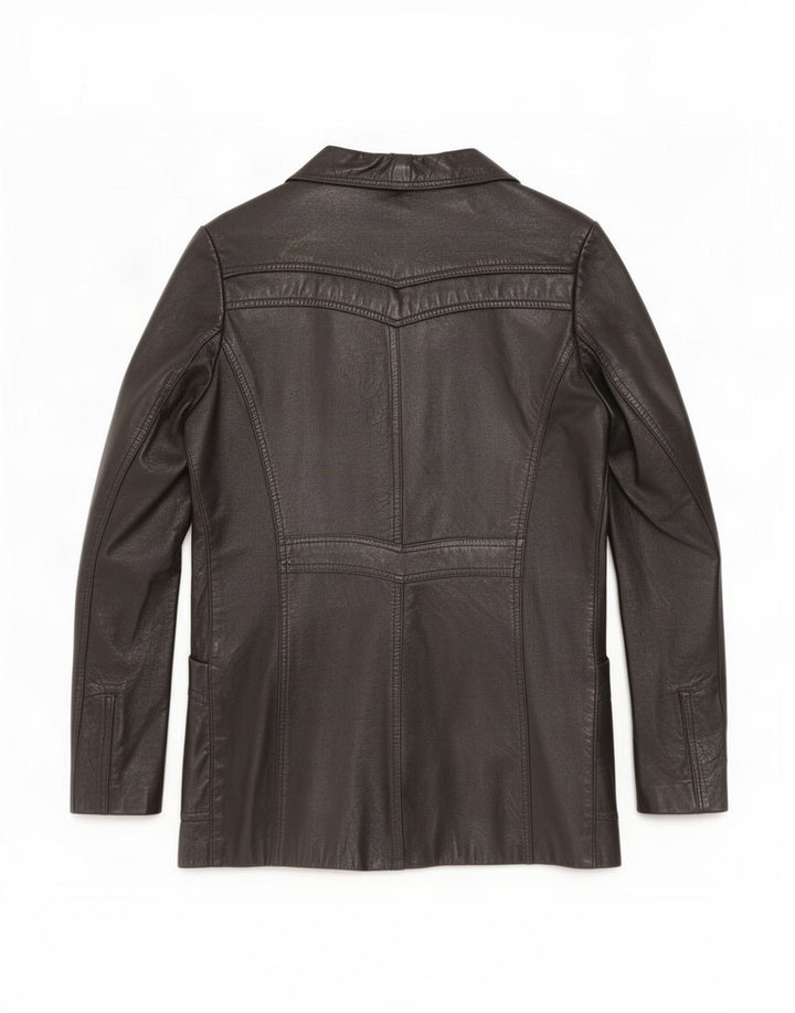 Geacă de piele vintage pentru femei IT 42 Medium Black