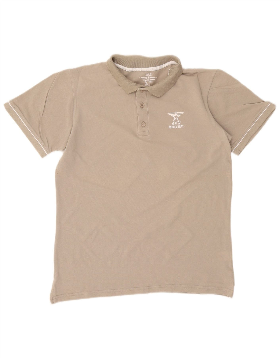 Tricou polo Avirex pentru femei UK 12, bumbac gri mediu