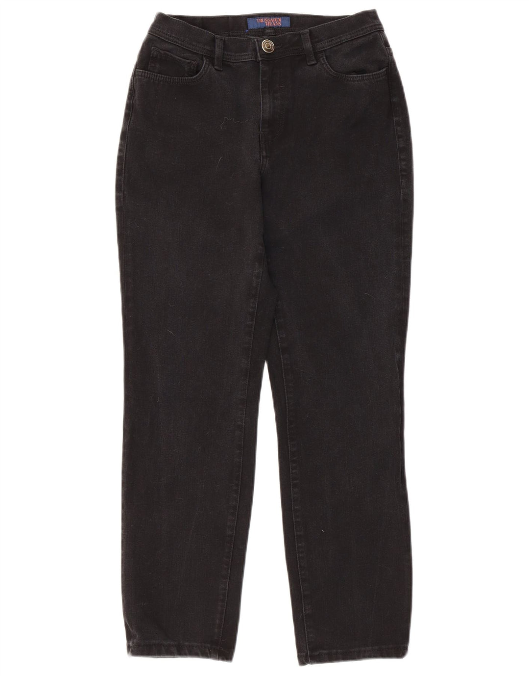 Blugi subțiri Trussardi pentru femei cu talie medie W28 L26 negri