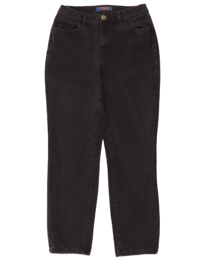 Blugi subțiri Trussardi pentru femei cu talie medie W28 L26 negri