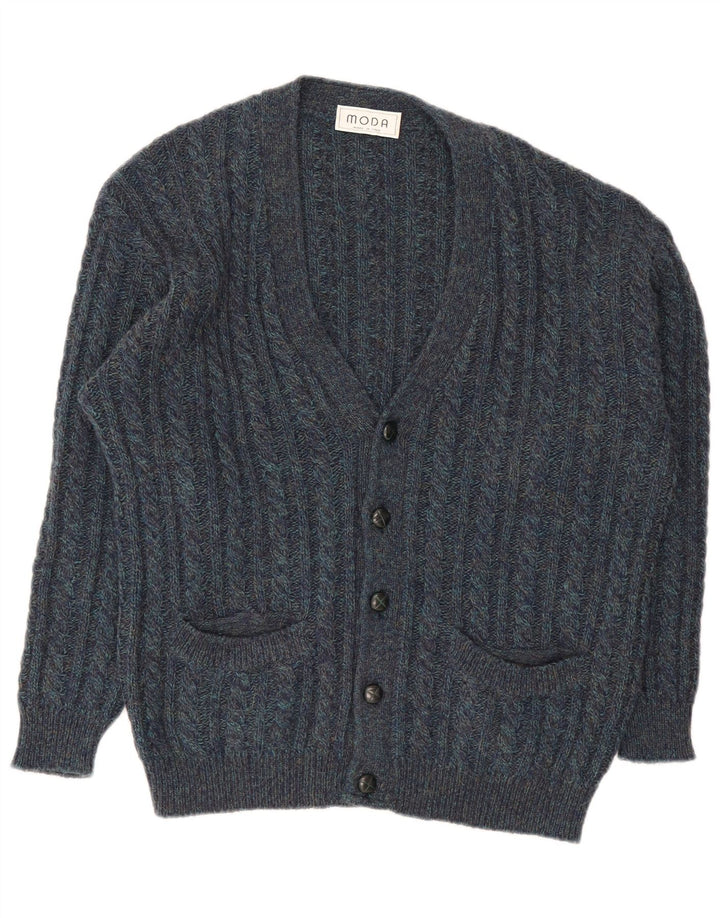 Cardigan Vintage pentru bărbați, mare, bleumarin