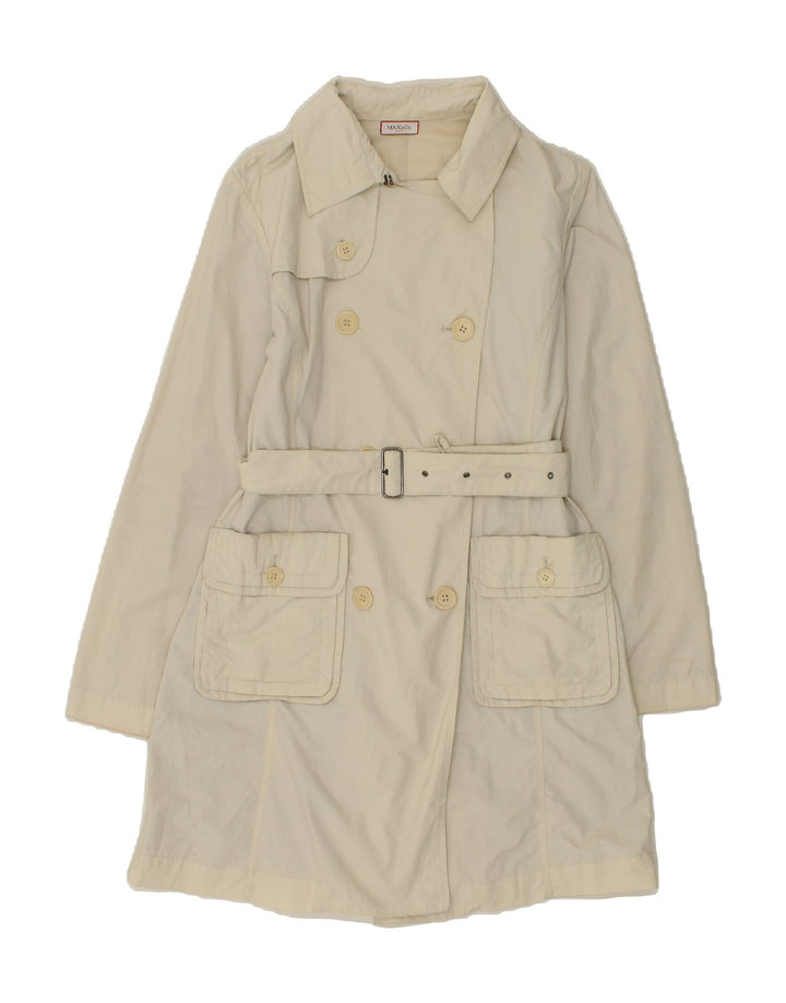MAX & CO. Womens Trench Coat UK 10 Small Beige Nylon Vintage Max & Co. and Second-Hand Max & Co. from Messina Hembry 