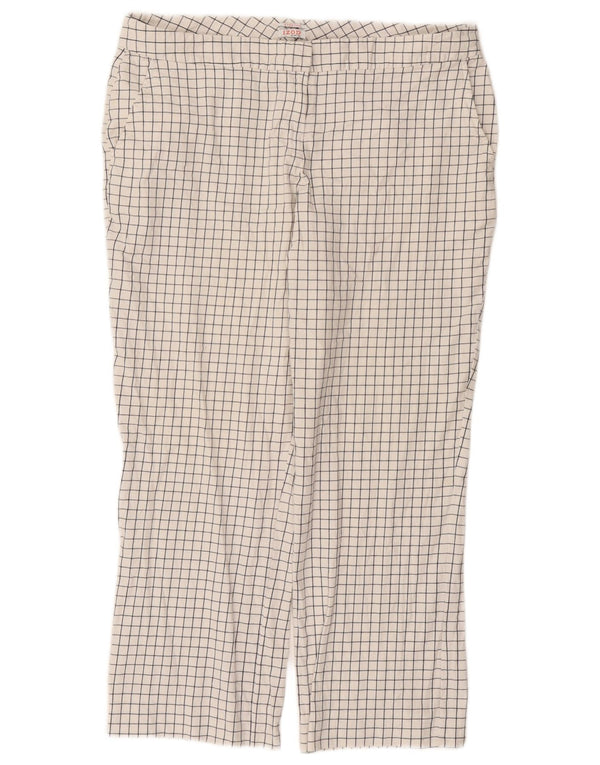 Pantaloni chino drepți Izod pentru femei US 16 2XL W38 L28 Bumbac cu check alb