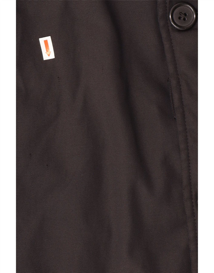 Pardesiu BURBERRY pentru bărbați UK 40 mare, negru, clasic din poliamidă