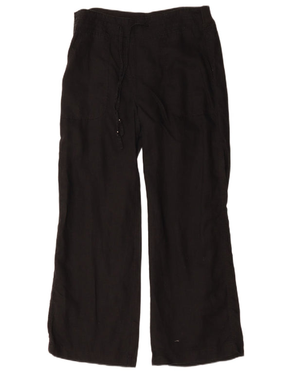 Marks & Spencer Pantaloni casual pentru femei cu picioare largi UK 10 Small W32 L28 Negru