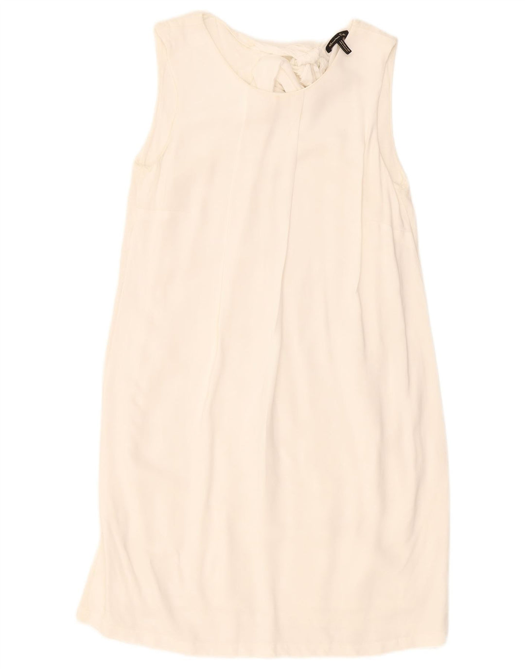Massimo Dutti Rochie de damă fără mâneci cu schimbare regulată UK 10 Small White