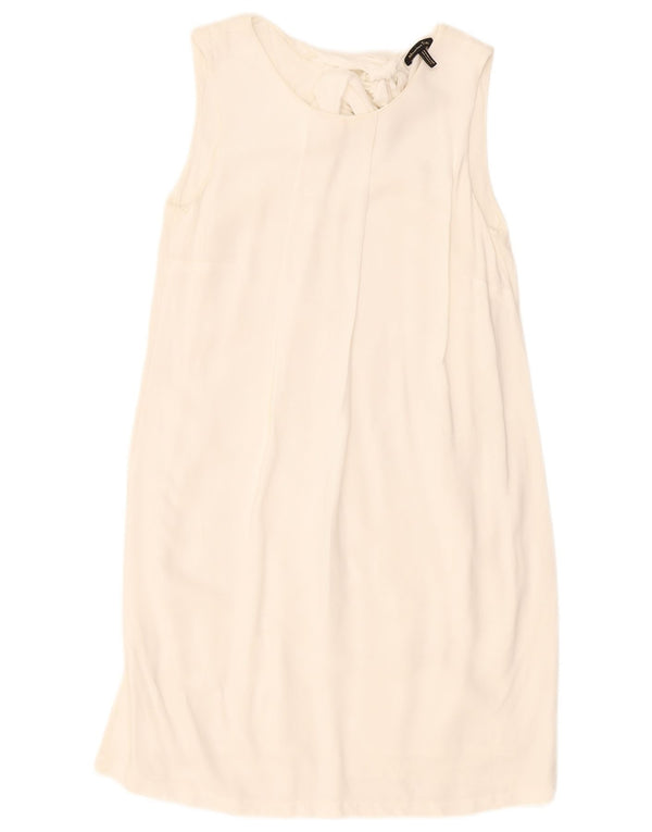 Massimo Dutti Rochie de damă fără mâneci cu schimbare regulată UK 10 Small White