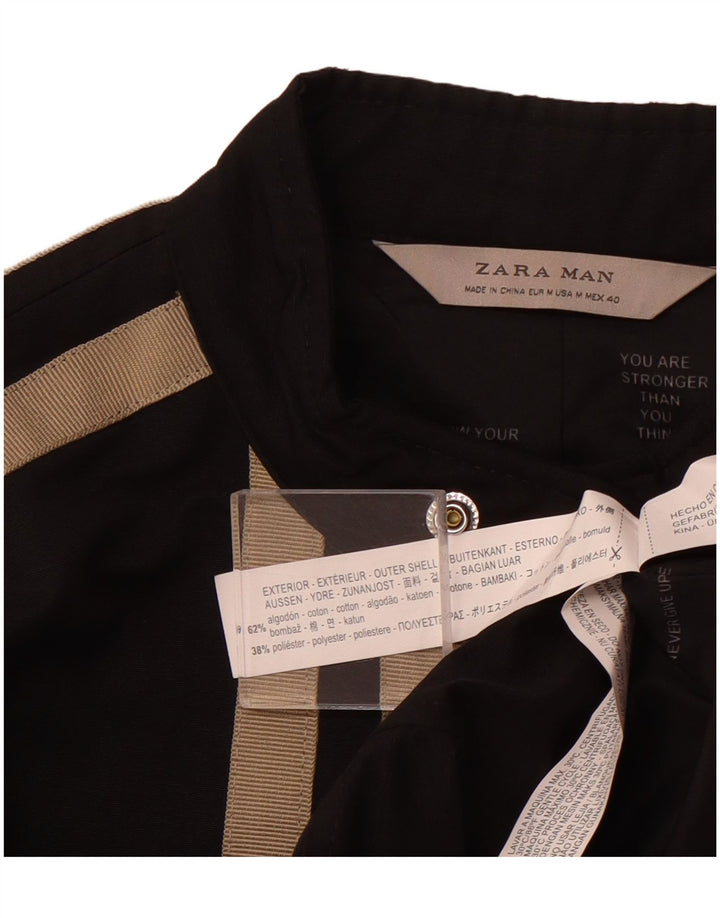 Bomber pentru bărbați ZARA UK 38, bumbac cu dungi negre medii