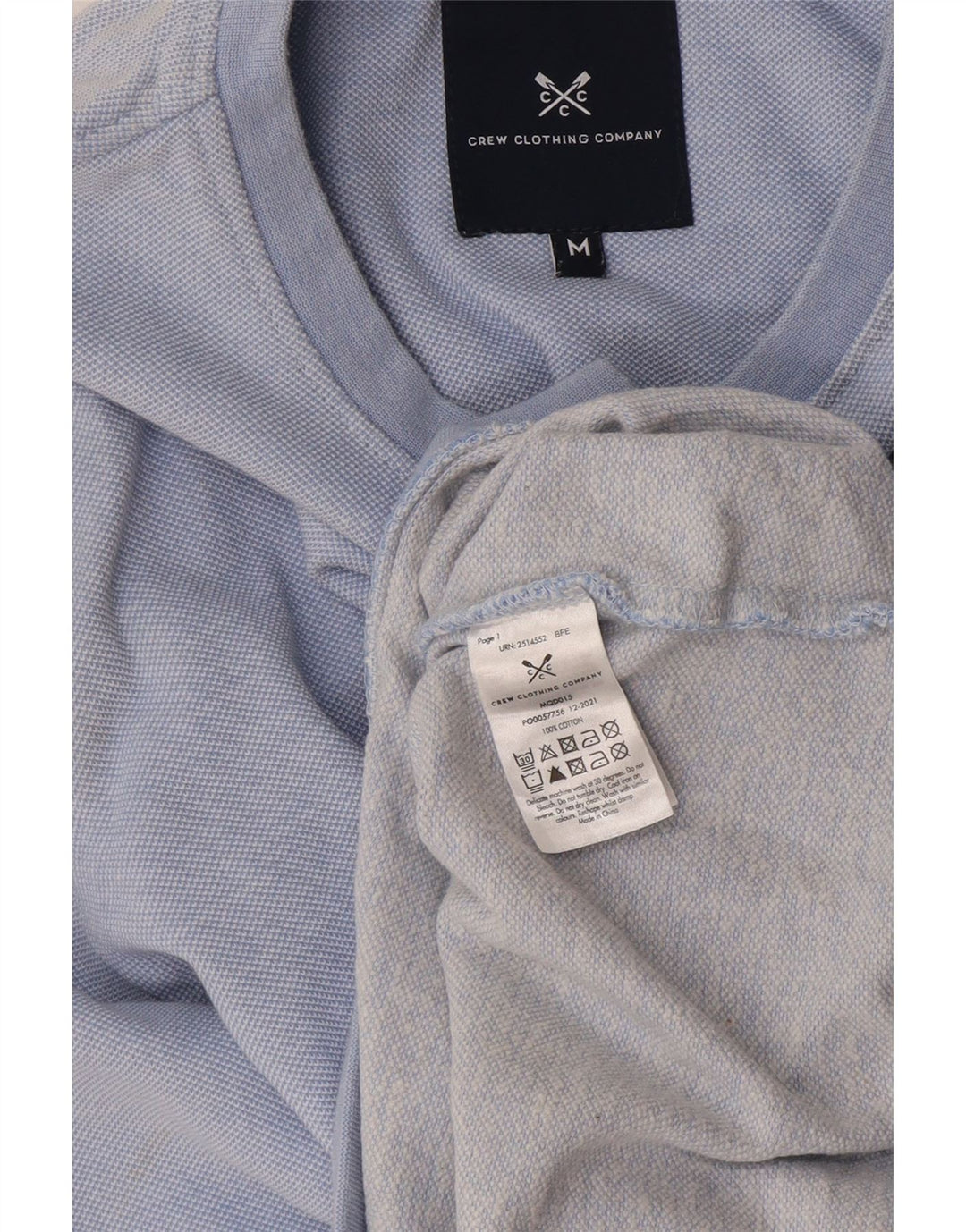 Crew Clothing Hanorac bărbătesc Pulover Medium Blue Bumbac