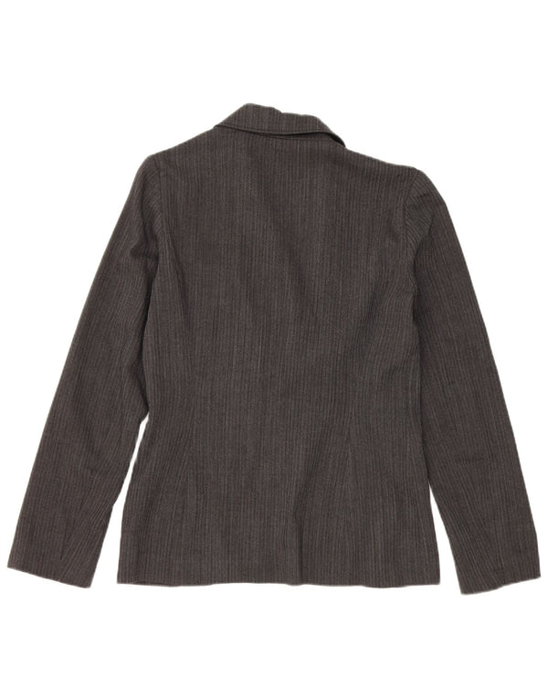 Blazer Vintage pentru femei cu 2 nasturi IT 42 Lână gri mediu