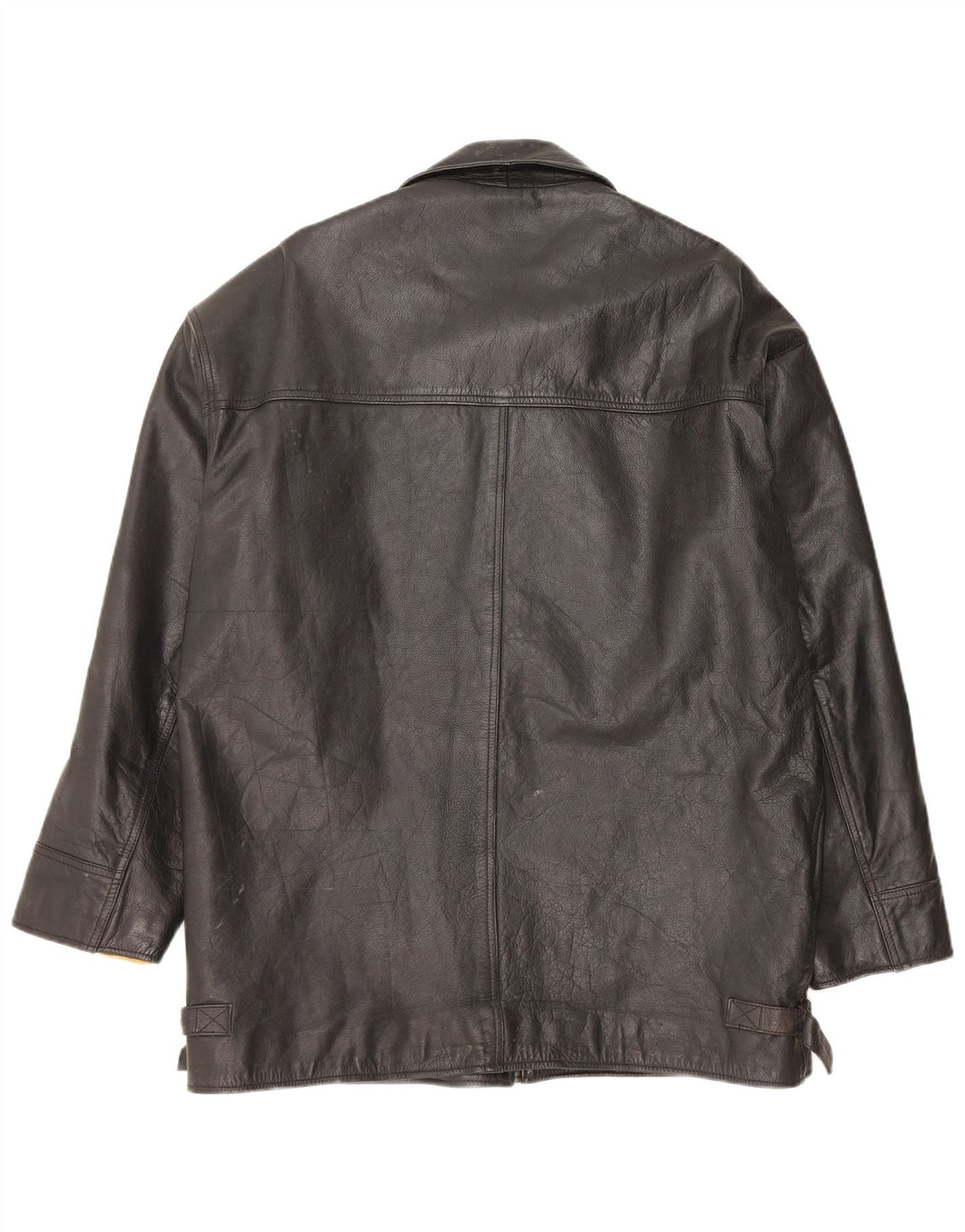 Jachetă de piele vintage pentru bărbați UK 42 XL din piele neagră