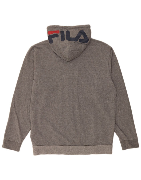 Pulover pentru bărbați Fila Graphic Zip Hoodie 2XL bumbac gri