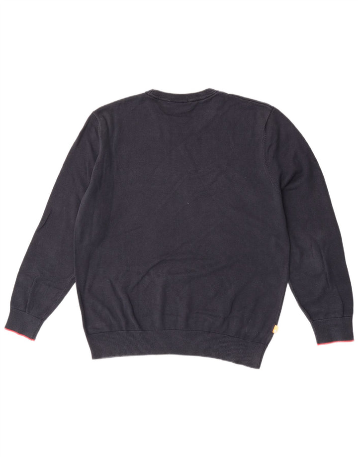Pulover pentru bărbați Timberland, cu gât crew, bumbac mare, albastru bleumarin