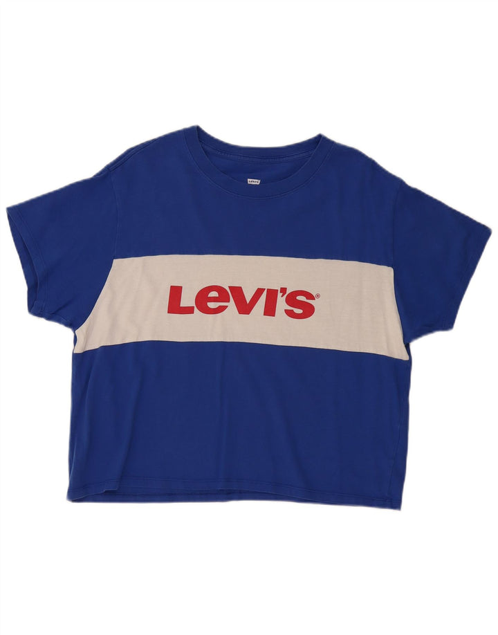 Tricou cu grafic pentru femei Levi's Top UK 14 Medium Blue Colorblock