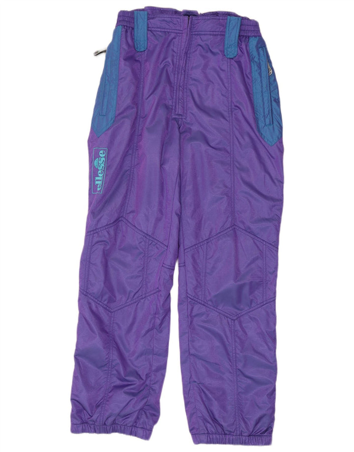 Pantaloni de schi grafici pentru bărbați Ellesse IT 52, mari, mov, poliester color bloc