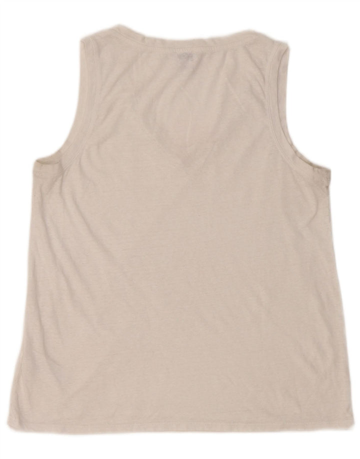 Vest Top pentru femei J. CREW UK 12 Bumbac alb mediu